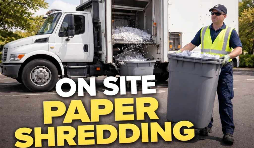 On site paper shredding