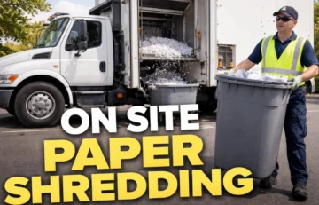 On site paper shredding