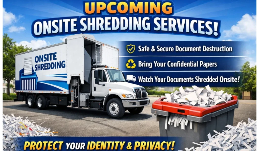 On site paper shredding
